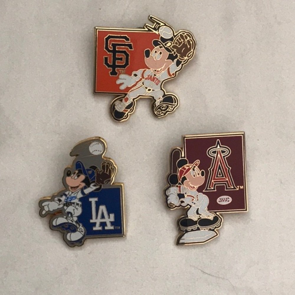 Sold.  - 3 Disney Pin MLB set